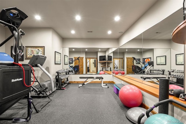 view of exercise room