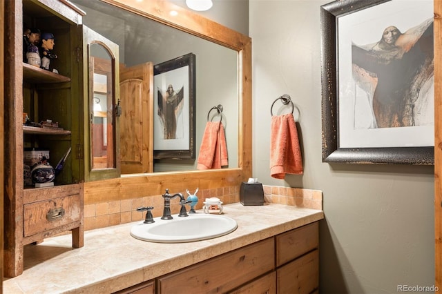 bathroom featuring vanity