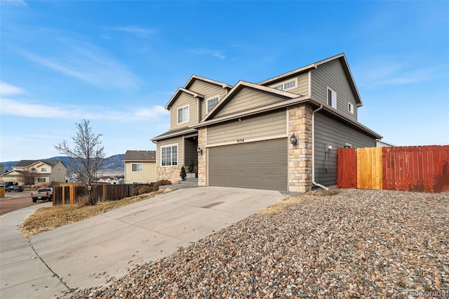 view of front facade with a garage