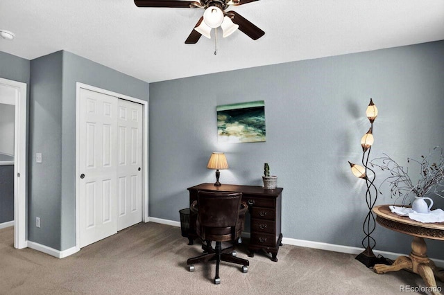 30889 Manitoba Dr, Evergreen, CO 80439 - office space with ceiling fan and carpet flooring
