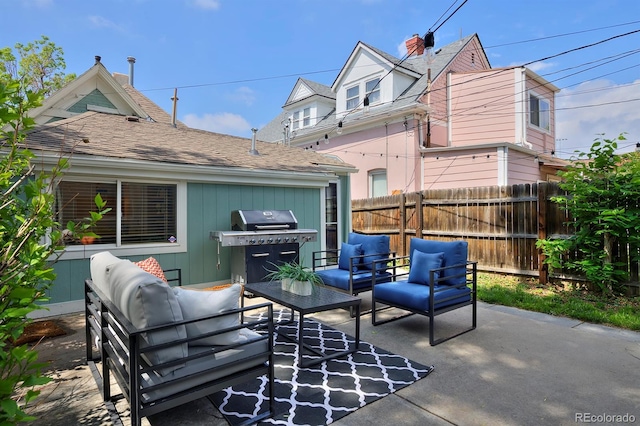 2527 W Dunkeld Pl, Denver, CO 80211 - view of patio / terrace featuring an outdoor living space and grilling area