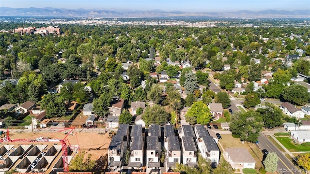 aerial view featuring a mountain view