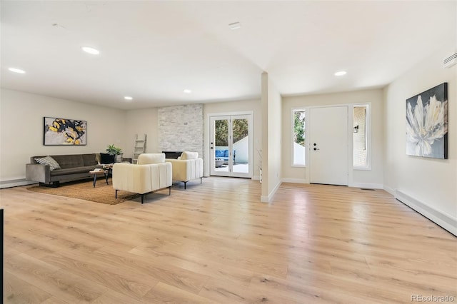 3533 Saguaro Cir, Colorado Springs, CO 80925 - living area with light wood-style flooring and recessed lighting