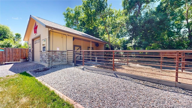 view of horse barn