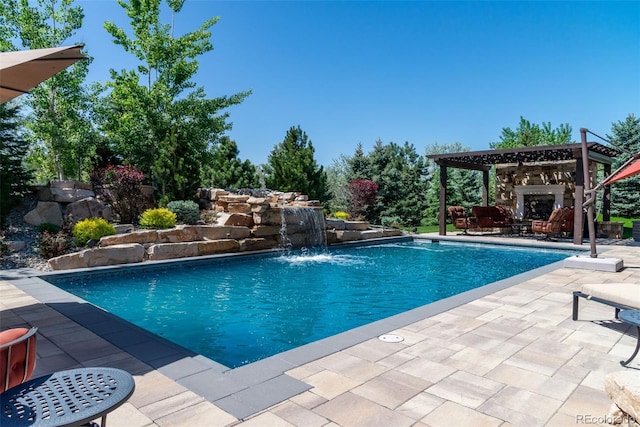 swimming pool featuring a patio area