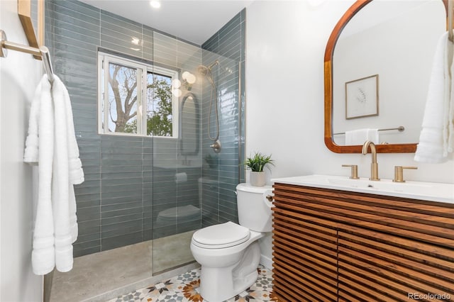 4655 Ludlow St, Boulder, CO 80305 - full bathroom featuring walk in shower, toilet, and vanity
