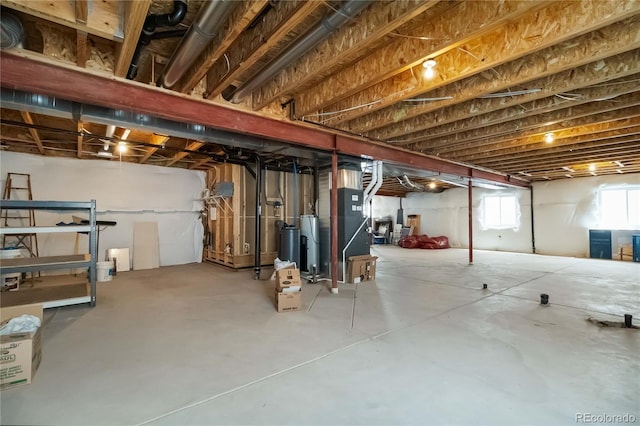 2724 Rising Moon Way, Castle Rock, CO 80109 - basement with gas water heater and heating unit