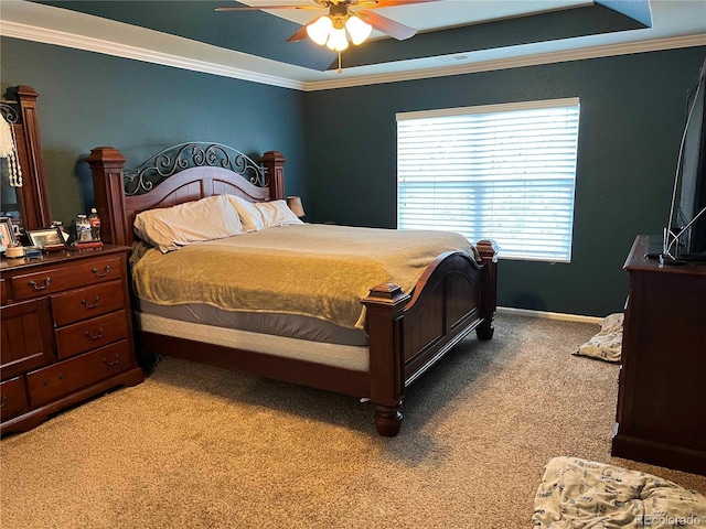 10636 Racine Cir, Commerce City, CO 80022 - carpeted bedroom featuring crown molding and ceiling fan