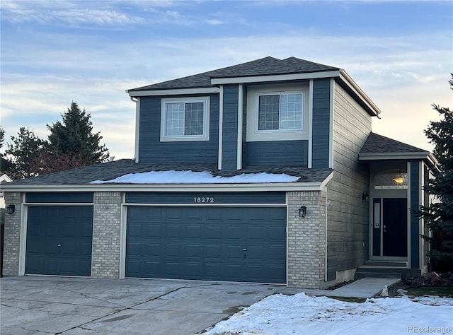 view of property with a garage