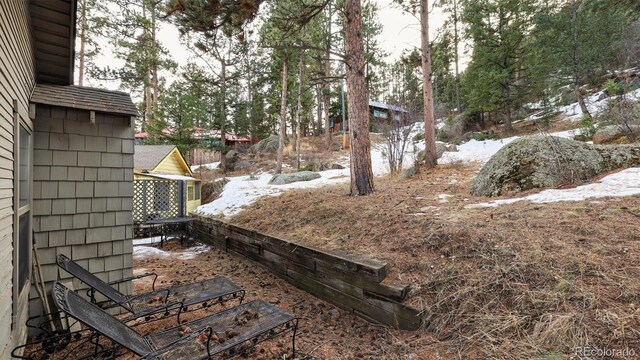 view of snowy yard