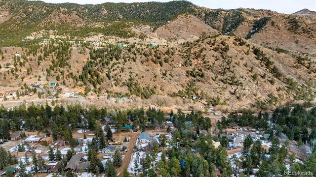 aerial view featuring a mountain view