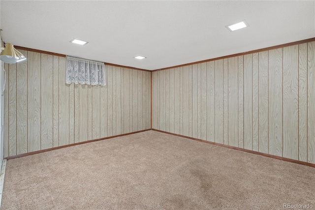865 S Everett St, Lakewood, CO 80226 - finished basement with carpet floors and wood walls