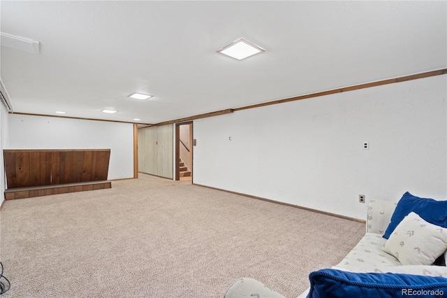 865 S Everett St, Lakewood, CO 80226 - finished basement with light carpet and stairway