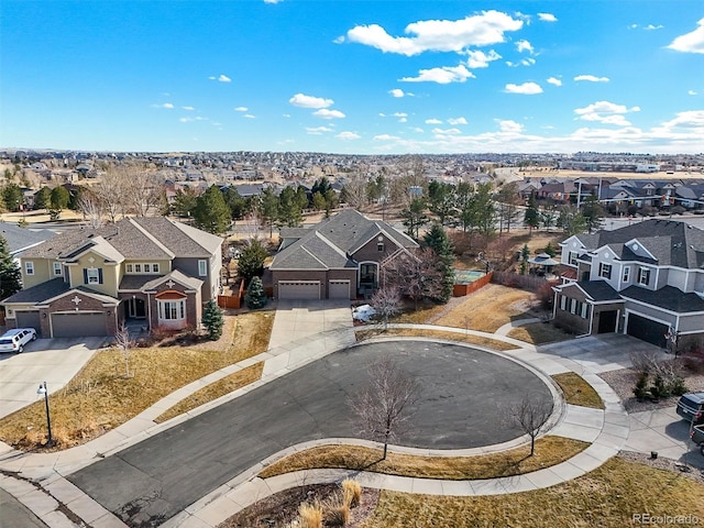 birds eye view of property featuring a residential view