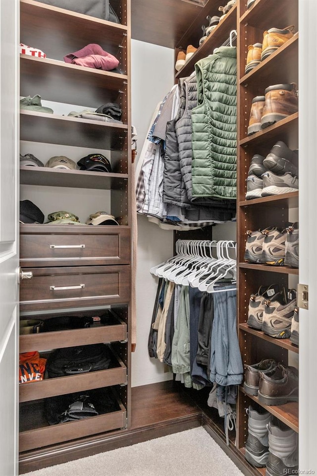 21972 E Allenspark Dr, Aurora, CO 80016 - spacious closet with wood finished floors