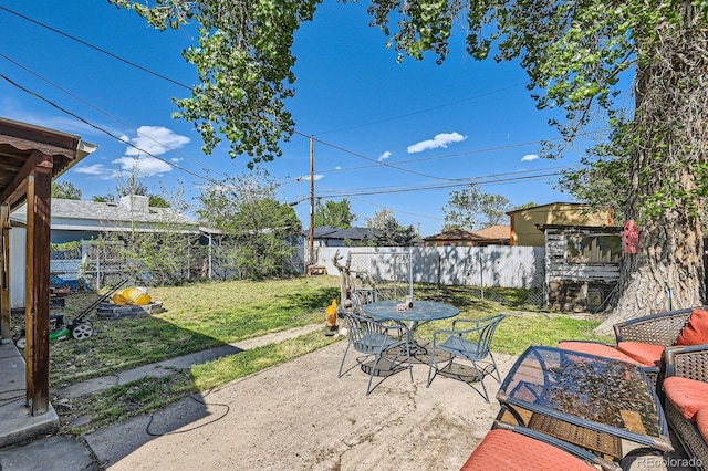 5424 Saulsbury Ct, Arvada, CO 80002 - view of yard featuring a patio area and outdoor dining space