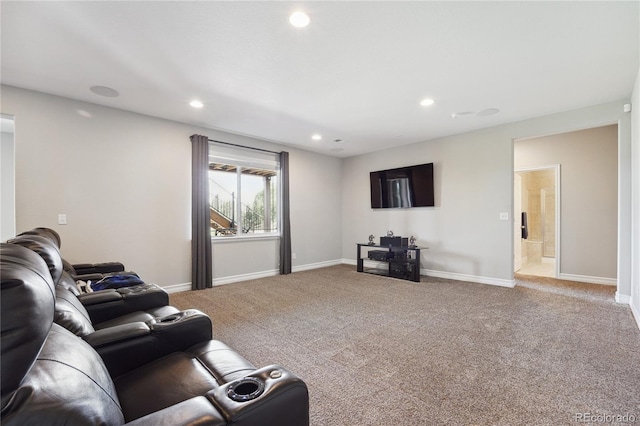 living room featuring carpet flooring