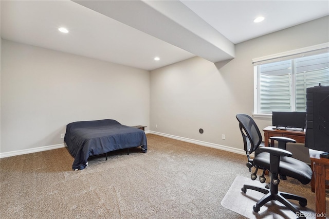 bedroom with carpet floors