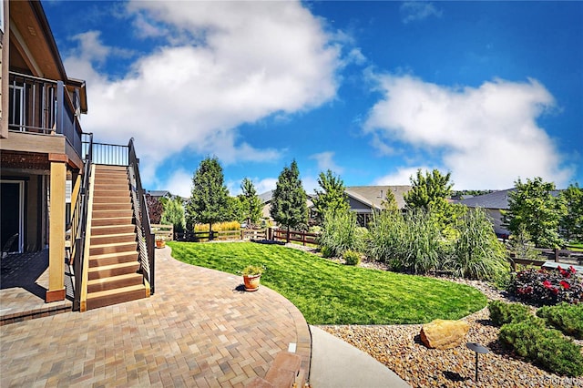 view of yard with a patio