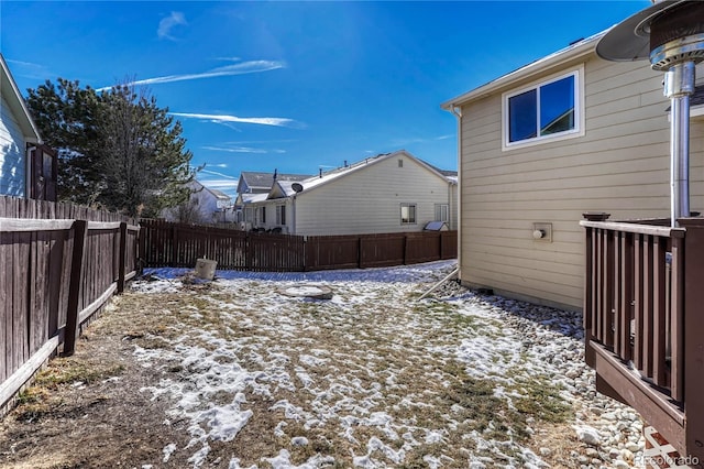 view of snowy yard