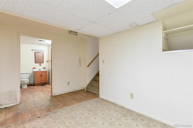 empty room featuring light wood-type flooring