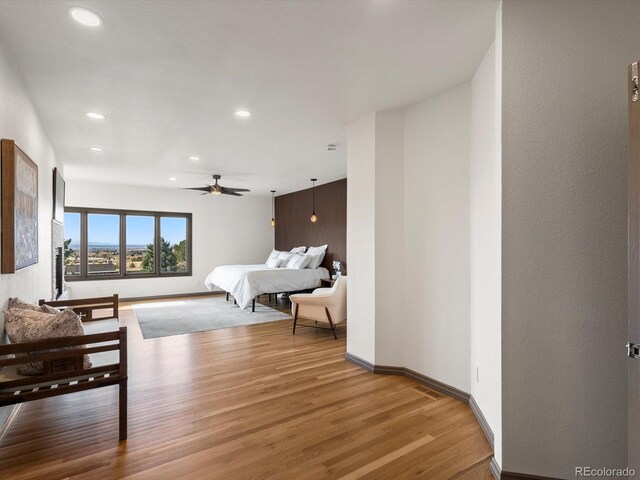 43 Falcon Hills Dr, Highlands Ranch, CO 80126 - bedroom with baseboards, recessed lighting, and wood finished floors