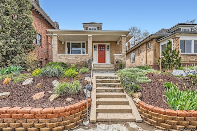 3259 Lowell Blvd, Denver, CO 80211 - view of front of property featuring brick siding and covered porch