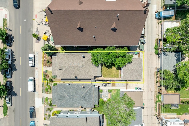 3259 Lowell Blvd, Denver, CO 80211 - aerial view of property's location featuring property parcel outlined