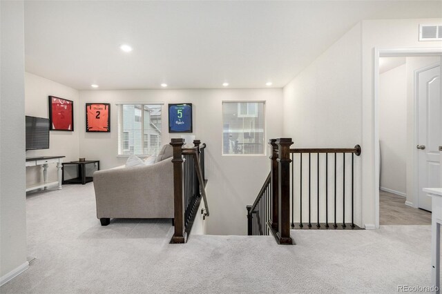 9723 Bennett Peak St, Littleton, CO 80125 - carpeted living area with baseboards and recessed lighting