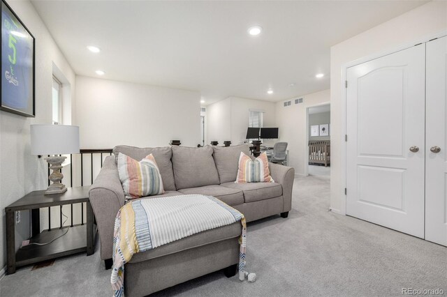 9723 Bennett Peak St, Littleton, CO 80125 - living room with recessed lighting and carpet