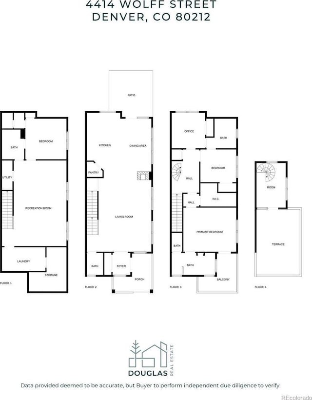 4414 Wolff St, Denver, CO 80212 - view of floor plan / room layout