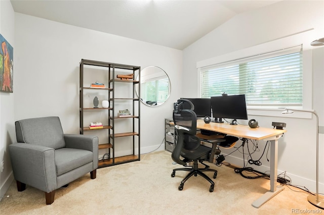 4414 Wolff St, Denver, CO 80212 - home office with vaulted ceiling and carpet floors