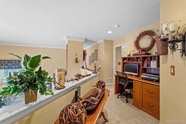 5975 S Walden Ct, Aurora, CO 80016 - office area with crown molding and recessed lighting