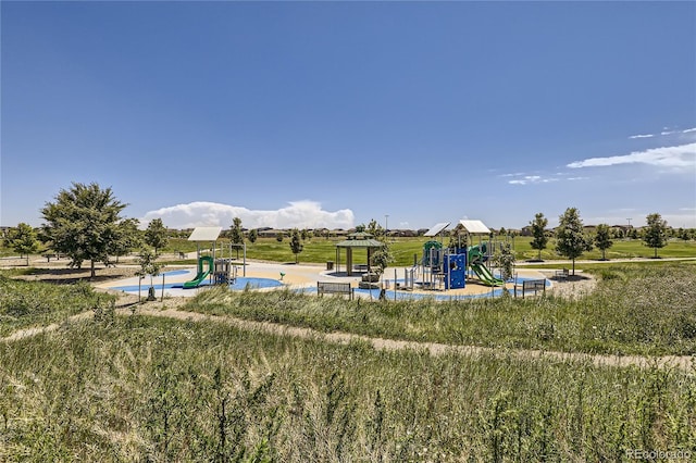 view of community jungle gym