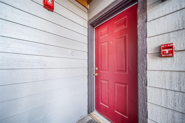 view of doorway to property