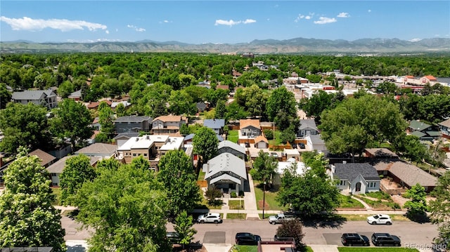 3743 N Yates St, Denver, CO 80212 - aerial perspective of suburban area with a mountainous background
