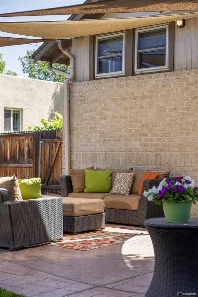 3743 N Yates St, Denver, CO 80212 - view of patio / terrace with an outdoor living space