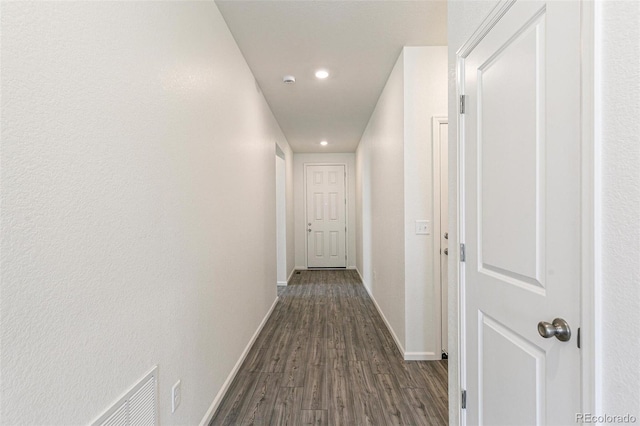 13322 E 110th Way, Commerce City, CO 80022 - hall with dark wood-type flooring and recessed lighting