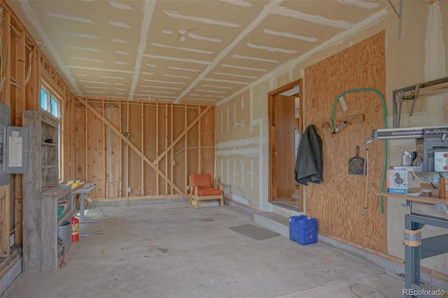 miscellaneous room with concrete floors