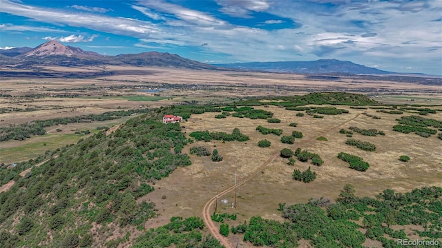 bird's eye view featuring a mountain view