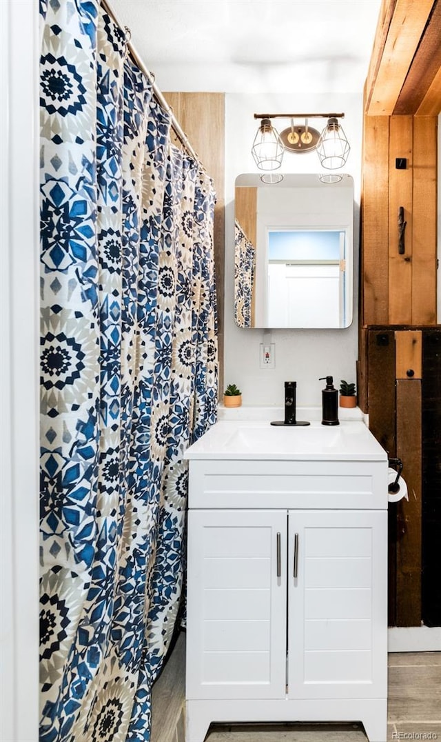 12175 Birch St, Thornton, CO 80241 - bathroom featuring vanity and a shower with shower curtain