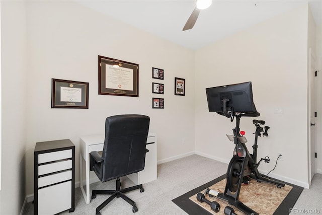 5745 S Buchanan Ct Unit C, Aurora, CO 80016 - carpeted office space with ceiling fan and baseboards
