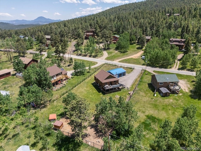 689 S Pine Dr, Bailey, CO 80421 - drone / aerial view of a forest and mountains
