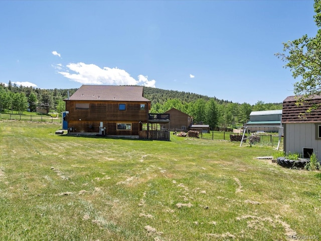 689 S Pine Dr, Bailey, CO 80421 - view of yard featuring a wooded view