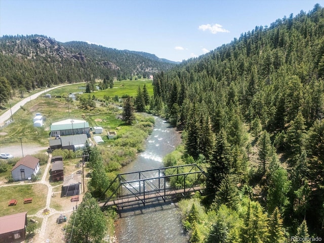 689 S Pine Dr, Bailey, CO 80421 - bird's eye view of a forest and a mountainous background