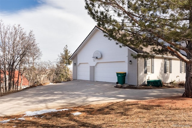 view of home's exterior featuring a garage