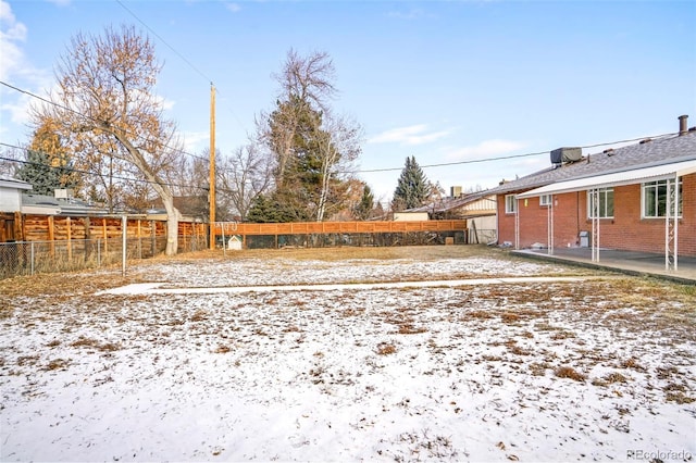 view of snowy yard