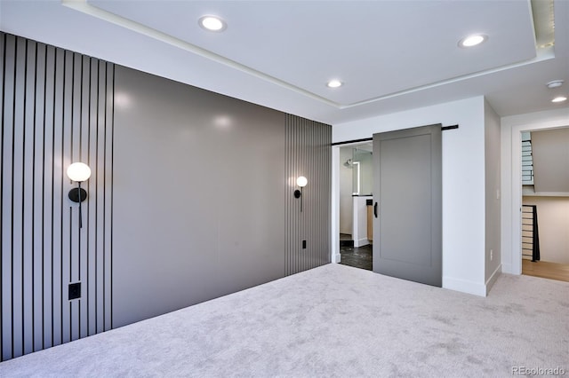 bedroom with carpet floors and a closet