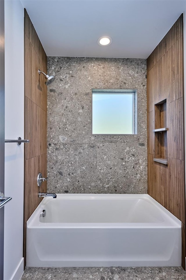 bathroom with shower / bathing tub combination