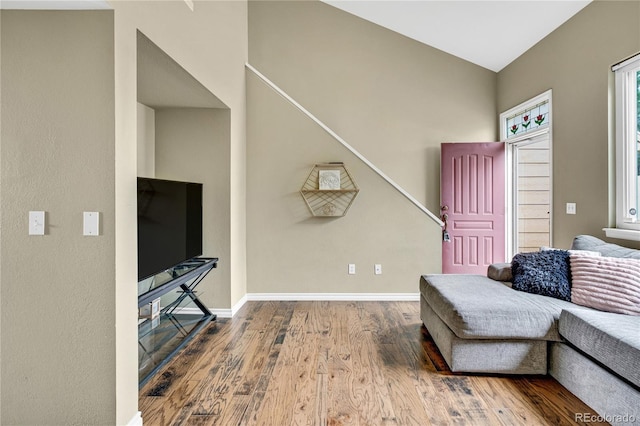 1099 S Walden Way Unit 205, Aurora, CO 80017 - living area featuring wood finished floors and baseboards